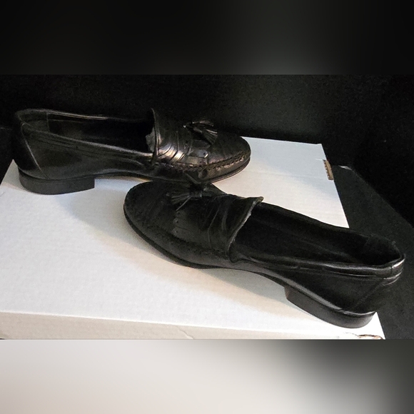 Johnston & Murphy Cellini Black Leather Tassel Loafers Men's Size 9 M Dress Shoe - Picture 10 of 13